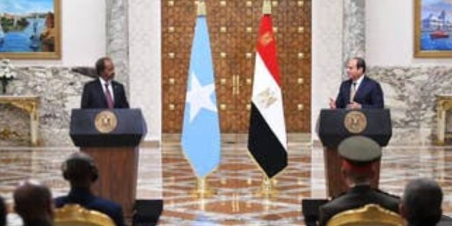 السيسي ورئيس الصومال يوجهان رسالة غير مباشرة إثيوبيا….